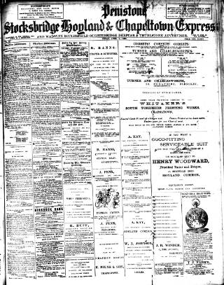 cover page of Penistone, Stocksbridge and Hoyland Express published on April 1, 1898