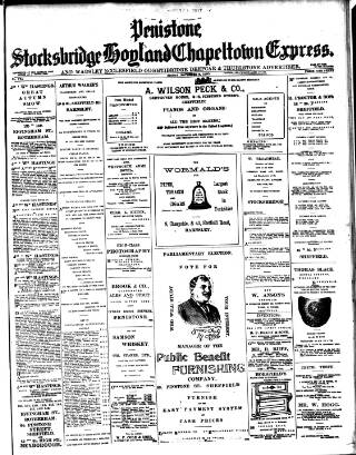 cover page of Penistone, Stocksbridge and Hoyland Express published on November 2, 1900