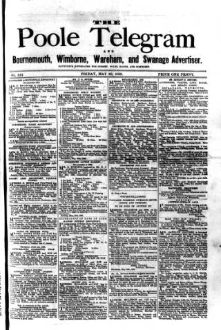 cover page of Poole Telegram published on May 22, 1885