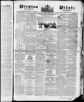 cover page of Preston Pilot published on April 1, 1848