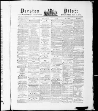 cover page of Preston Pilot published on May 22, 1869