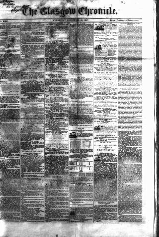cover page of Glasgow Chronicle published on September 22, 1847