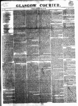 cover page of Glasgow Courier published on May 22, 1845