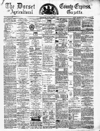 cover page of Dorset County Express and Agricultural Gazette published on April 1, 1873
