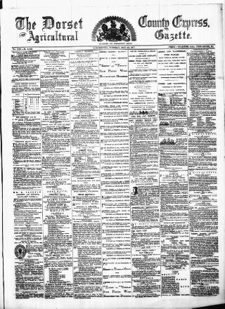 cover page of Dorset County Express and Agricultural Gazette published on May 22, 1877