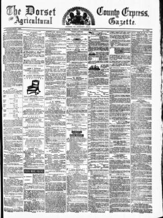cover page of Dorset County Express and Agricultural Gazette published on November 2, 1880