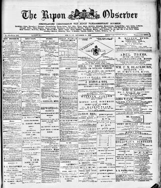 cover page of Ripon Observer published on November 2, 1893