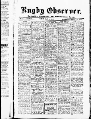 cover page of Rugby Observer published on May 22, 1925