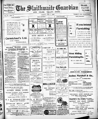 cover page of Colne Valley Guardian published on November 2, 1906