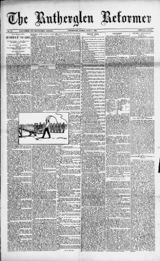 cover page of Rutherglen Reformer published on June 13, 1890