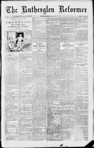 cover page of Rutherglen Reformer published on May 22, 1891