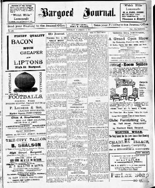 cover page of Bargoed Journal published on November 2, 1911