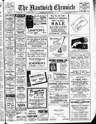 cover page of Nantwich Chronicle published on August 2, 1952
