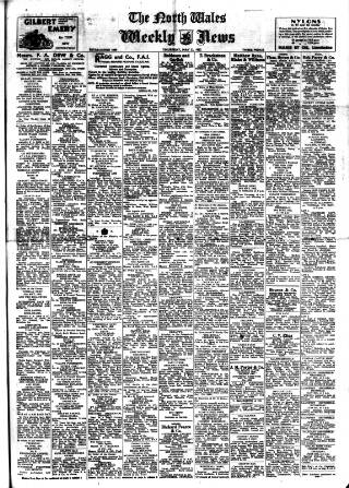 cover page of North Wales Weekly News published on May 22, 1952