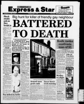 cover page of Wolverhampton Express and Star published on April 1, 1997