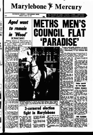 cover page of Marylebone Mercury published on May 22, 1970
