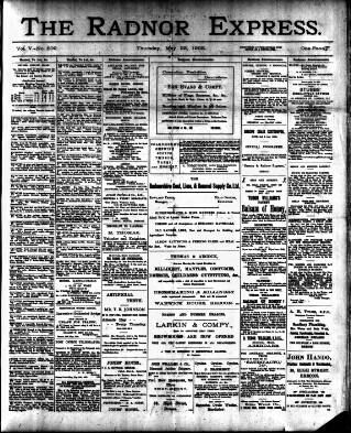 cover page of Radnor Express published on May 22, 1902