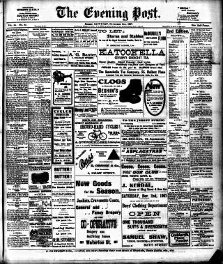 cover page of Jersey Evening Post published on November 2, 1907