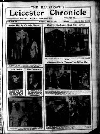 cover page of Leicester Chronicle published on April 1, 1922