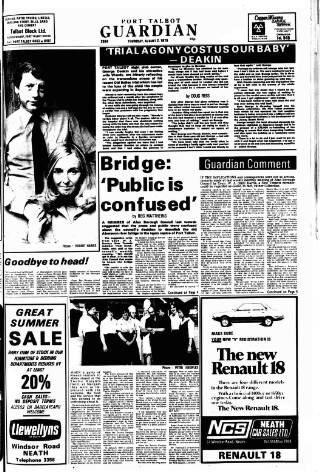 cover page of Port Talbot Guardian published on August 2, 1979