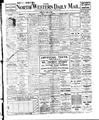 cover page of North West Evening Mail published on August 2, 1911