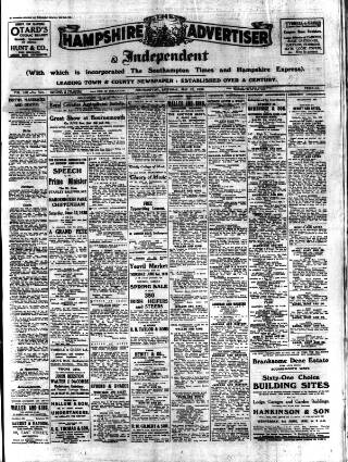 cover page of Hampshire Advertiser published on May 22, 1926