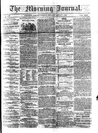 cover page of Morning Journal (Kingston) published on August 2, 1864