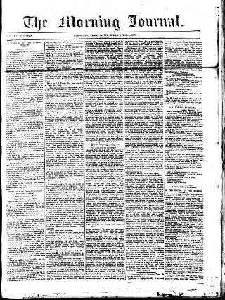 cover page of Morning Journal (Kingston) published on April 1, 1875