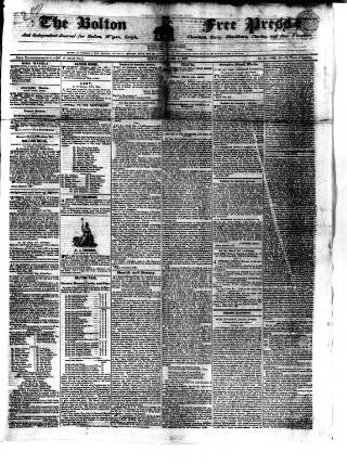 cover page of Bolton Free Press published on April 1, 1837