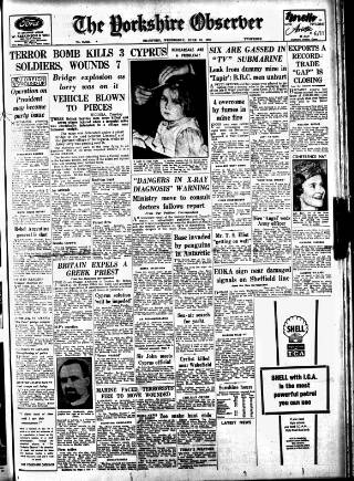 cover page of Bradford Observer published on June 13, 1956