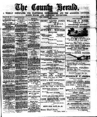 cover page of Flintshire County Herald published on November 2, 1888