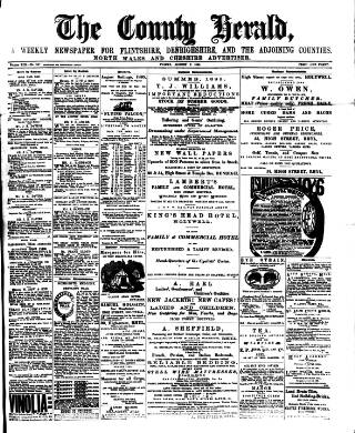 cover page of Flintshire County Herald published on August 2, 1895