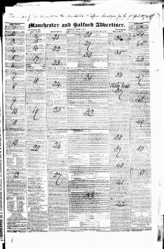 cover page of Manchester & Salford Advertiser published on April 1, 1837