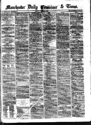 cover page of Manchester Daily Examiner & Times published on April 1, 1861