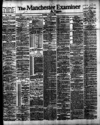 cover page of Manchester Daily Examiner & Times published on June 13, 1893