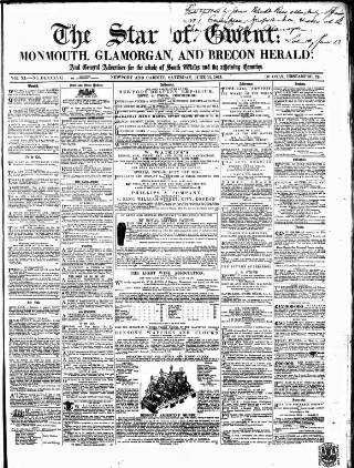 cover page of Star of Gwent published on June 13, 1863