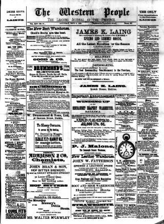 cover page of Western People published on June 13, 1896