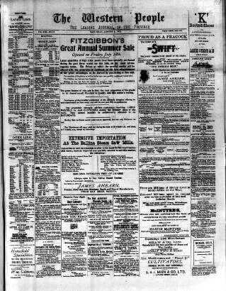 cover page of Western People published on August 2, 1902