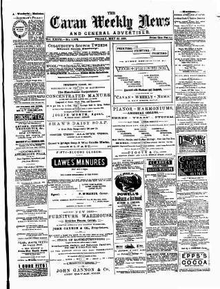 cover page of Cavan Weekly News and General Advertiser published on May 22, 1891