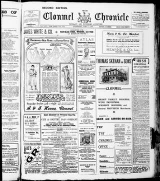 cover page of Clonmel Chronicle published on April 1, 1914