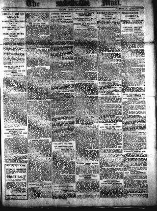 cover page of Evening Mail published on June 13, 1919