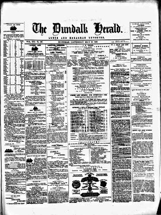 cover page of Dundalk Herald published on May 22, 1880