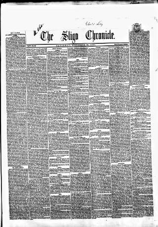 cover page of Sligo Chronicle published on September 28, 1861