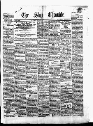 cover page of Sligo Chronicle published on April 1, 1865