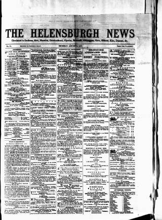 cover page of Helensburgh News published on August 2, 1877
