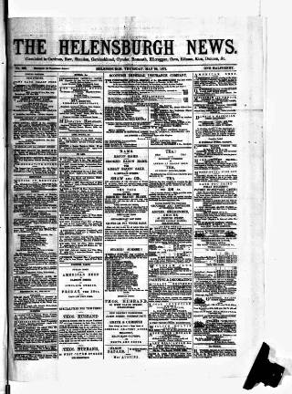 cover page of Helensburgh News published on May 22, 1879