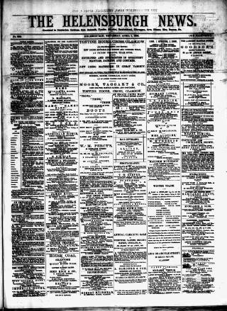 cover page of Helensburgh News published on April 1, 1886