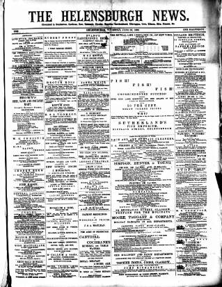 cover page of Helensburgh News published on June 30, 1892