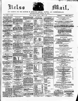 cover page of Kelso Mail published on April 1, 1876