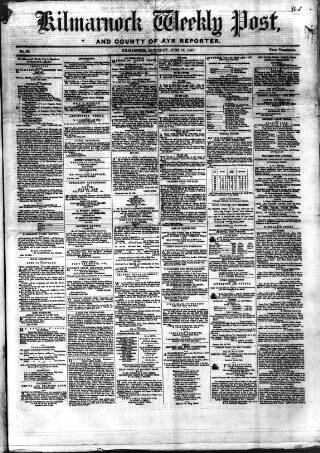 cover page of Kilmarnock Weekly Post and County of Ayr Reporter published on June 13, 1857